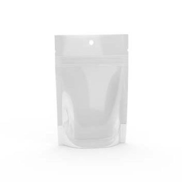 3.5 Gram Bud Bag - Clear & Solid White - Cannabis Packaging