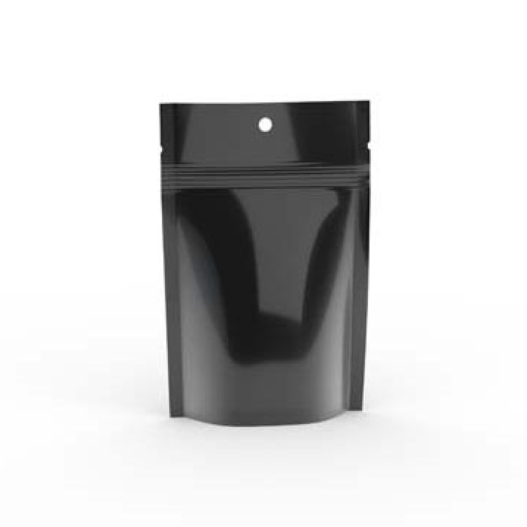 3.5 Gram Bud Bag – Solid Black – Kaya Packaging